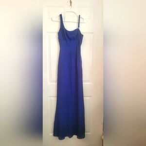 Zum Zum by Niki Livas Blue Spaghetti Strap Sheath Maxi Dress